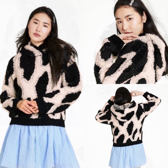 Sandy Liang Tops - Leopard Sherpa Sweatshirt Sandy Liang Size x-small  XS